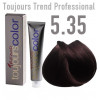 Toujours trend 5.35 light golden  ahogany brown Permanent dye  100ml +100ml 20vol developer