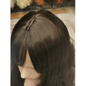 Fringed dark brown Emmor-synthetic hair  (LC6014-1)