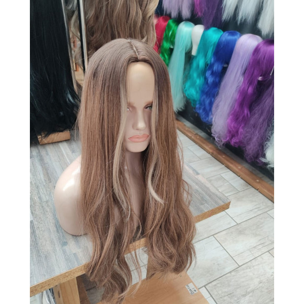 Highlighted mid parting wig Emmor-synthetic hair  (LC5117-1)