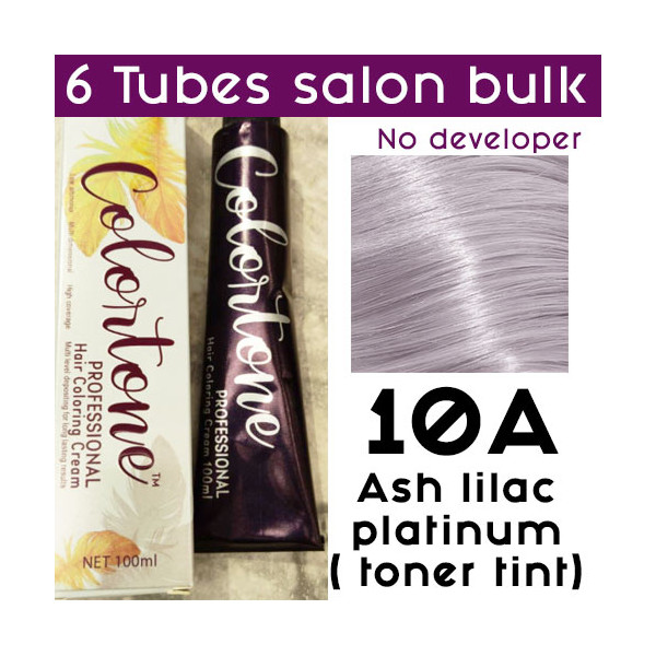 10A Medium ash lilac platinum - 6 tube (same color, no developer)  Colortone professional 100ml