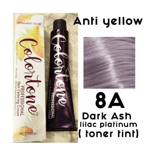 8A Dark ash lilac platinum (toning tint) Colortone professional 100ml +100ml 20 vol developer
