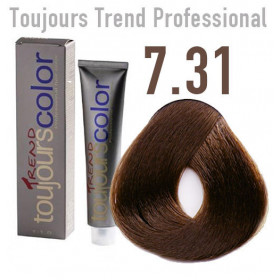 Toujours trend 7.31 golden ash blonde Per anent dye 100ml +100ml 20vol developer