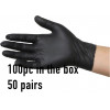 Black colored 100pc box gloves (powder free)