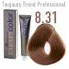 Toujours t end 8.31 light golden ash blonde Permanent dye 100ml +100ml 20vol developer