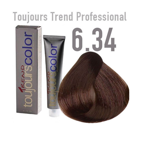 Toujours trend 6.34 Per anent dye  100ml +100ml 20vol developer