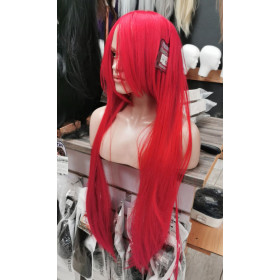 Scarlet red long fringe straight cosplay wig *113B