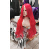 Scarlet red long fringe wavy cosplay wig *113B