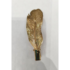 Gold feather clip