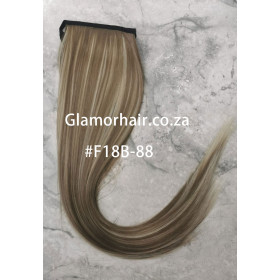 *F18B-88 Ash brown platinum mix, tie on straight ponytail 55cm by ProExtend
