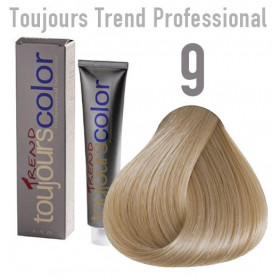Toujours trend 9N Lightest blond  (Very light blonde) Permanent dye  100ml +100ml 20vol developer