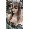 Fringe ash ombre light brown wig Emmor-synthetic hair  (LC6019)