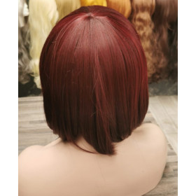 *99j*Deep plum bob cut wig Synthetic hair