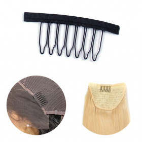 7 tooth wig comb attachment with material strip (price per unit)