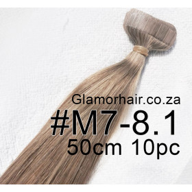 50cm *M7-8.1 Savanna blonde mix Tape in hair extensions 10pc European remy human hair