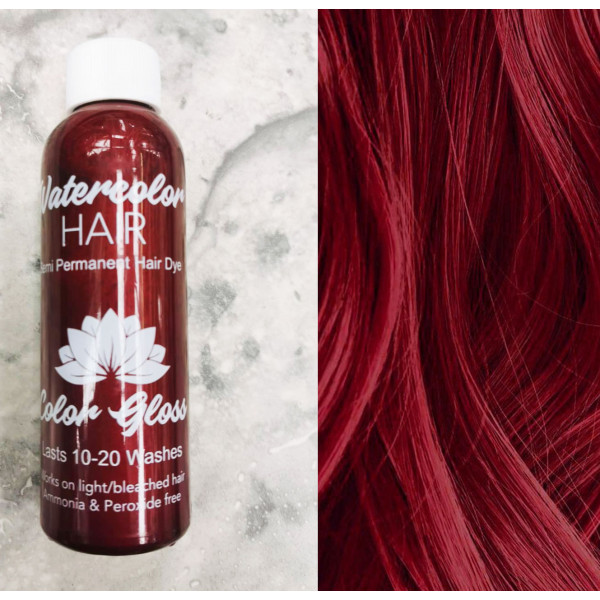 Cherry red Watercolor hair semi permanent dye 100ml