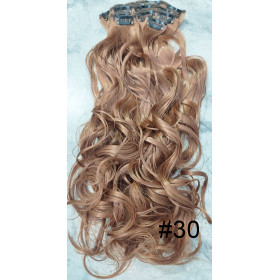 *30 Golden auburn 55-60cm clip in hair extensions 10pc set, Synthetic