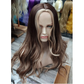 Highlighted ash ombre midpart synthetic wig Emmor (LC6076-1)