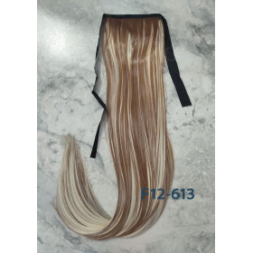 *F12-613 Golden brown blonde color tie on straight ponytail 55cm by ProExtend