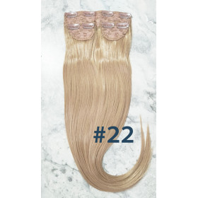 *22 Medi m golden blo de  0c  S ra g t  yn het c 3pc XXL clip in hair extensions