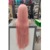 Musky pink long fringe straight cosplay wig (97C)