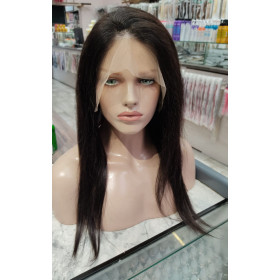 45cm long 13x4 16-18inch lace front wig. Silky straight Indian remy human hair