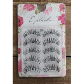 Natural collection 028 transparent root 5 pair box  High quality hand made strip lashes