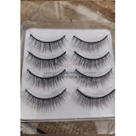 Landie 002 Natural collection 4 pair High quality hand made strip lashes