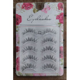 Natural collection 006 transparent root 5 pair box  High quality hand made strip lashes