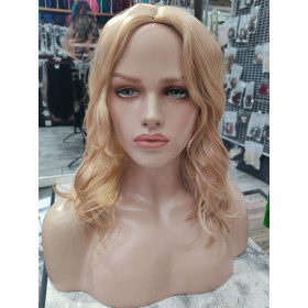 Party sale! Wavy light blonde party wig mid parting (8710-k15)