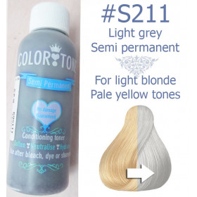 1000ml Colortone S211 Light grey toner for light blonde hair（semi permanent type)